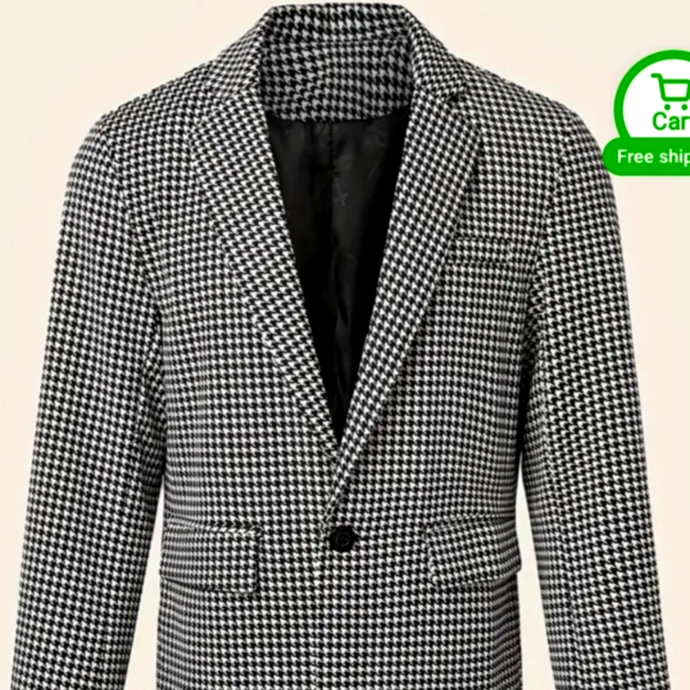 Men's plus size Houndstooth Blazer NWOT